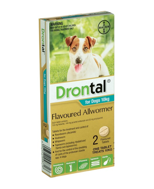 Drontal Worm Treatment For Dogs Under 10kg 2 Pack