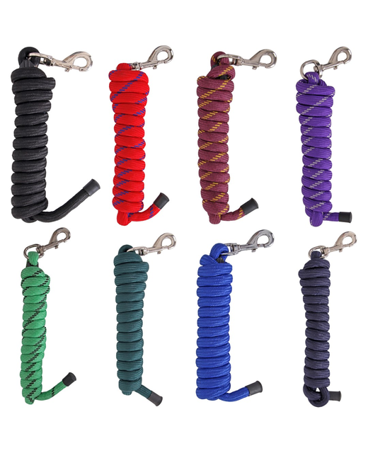 Deluxe Nylon Horse Lead 2.4M Assorted Colour